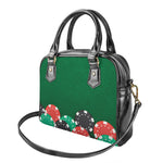 Casino Poker Chips Print Shoulder Handbag