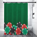 Casino Poker Chips Print Shower Curtain