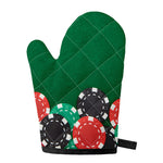 Casino Poker Chips Print Single Oven Mitt