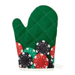Casino Poker Chips Print Single Oven Mitt