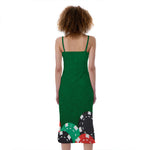 Casino Poker Chips Print Slim Fit Midi Cami Dress
