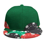 Casino Poker Chips Print Snapback Cap
