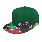 Casino Poker Chips Print Snapback Cap