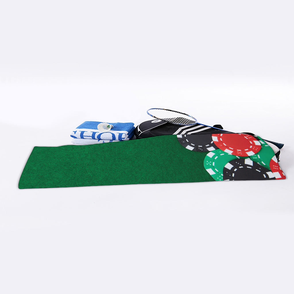 Casino Poker Chips Print Sports Towel