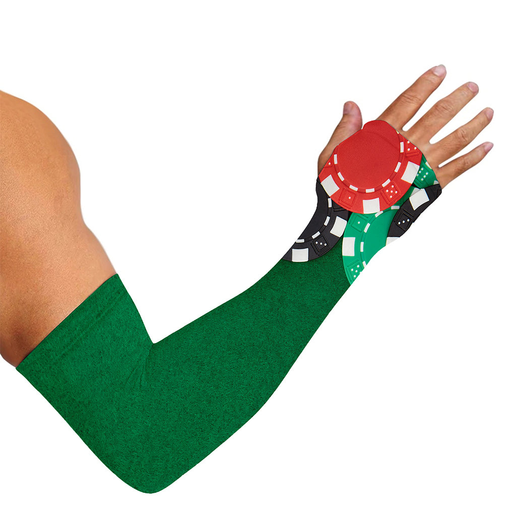 Casino Poker Chips Print Sun Protection Arm Sleeves