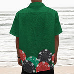 Casino Poker Chips Print Textured Short Sleeve Shirt
