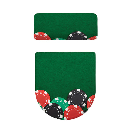 Casino Poker Chips Print Toilet Lid And Tank Cover Set