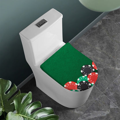 Casino Poker Chips Print Toilet Lid Cover