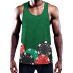 Casino Poker Chips Print Training Tank Top