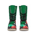 Casino Poker Chips Print Winter Boots