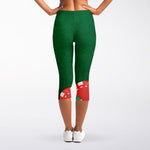 Casino Poker Chips Print Women's Capri Leggings