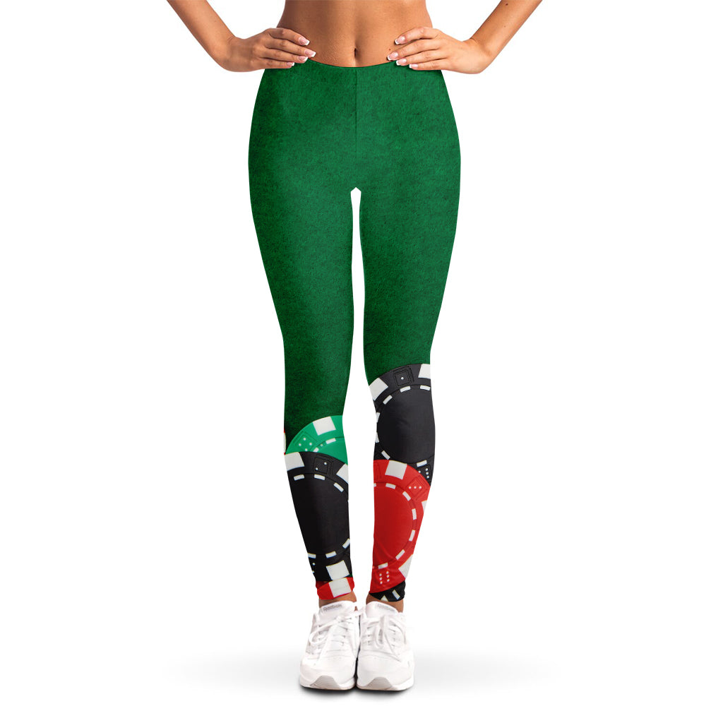 Casino Poker Chips Print Women's Leggings