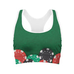Casino Poker Chips Print Women's Sports Bra