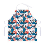 Casino Poker Pattern Print Adjustable Apron