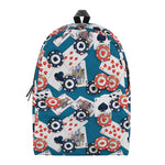 Casino Poker Pattern Print Backpack