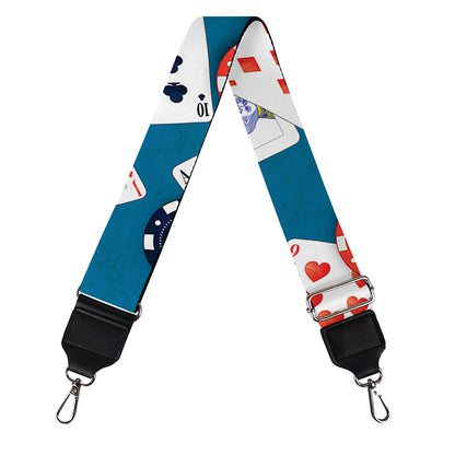 Casino Poker Pattern Print Bag Strap
