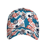 Casino Poker Pattern Print Baseball Cap