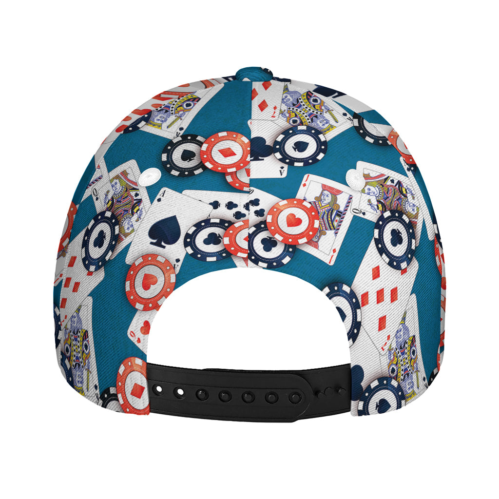 Casino Poker Pattern Print Baseball Cap