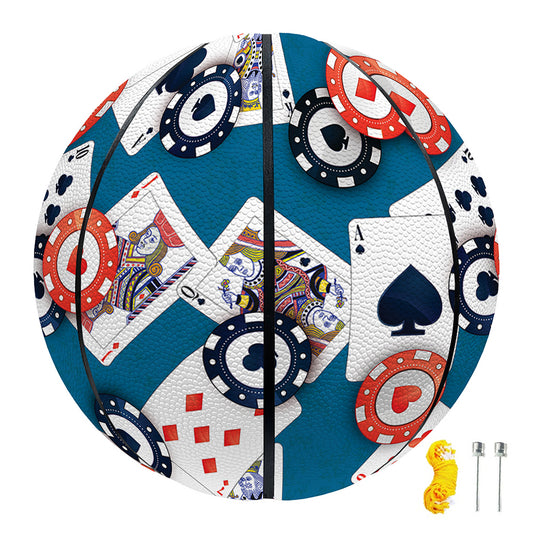 Casino Poker Pattern Print Basketball