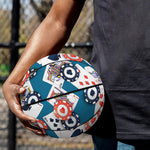 Casino Poker Pattern Print Basketball