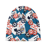 Casino Poker Pattern Print Beanie