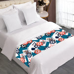 Casino Poker Pattern Print Bed Runner