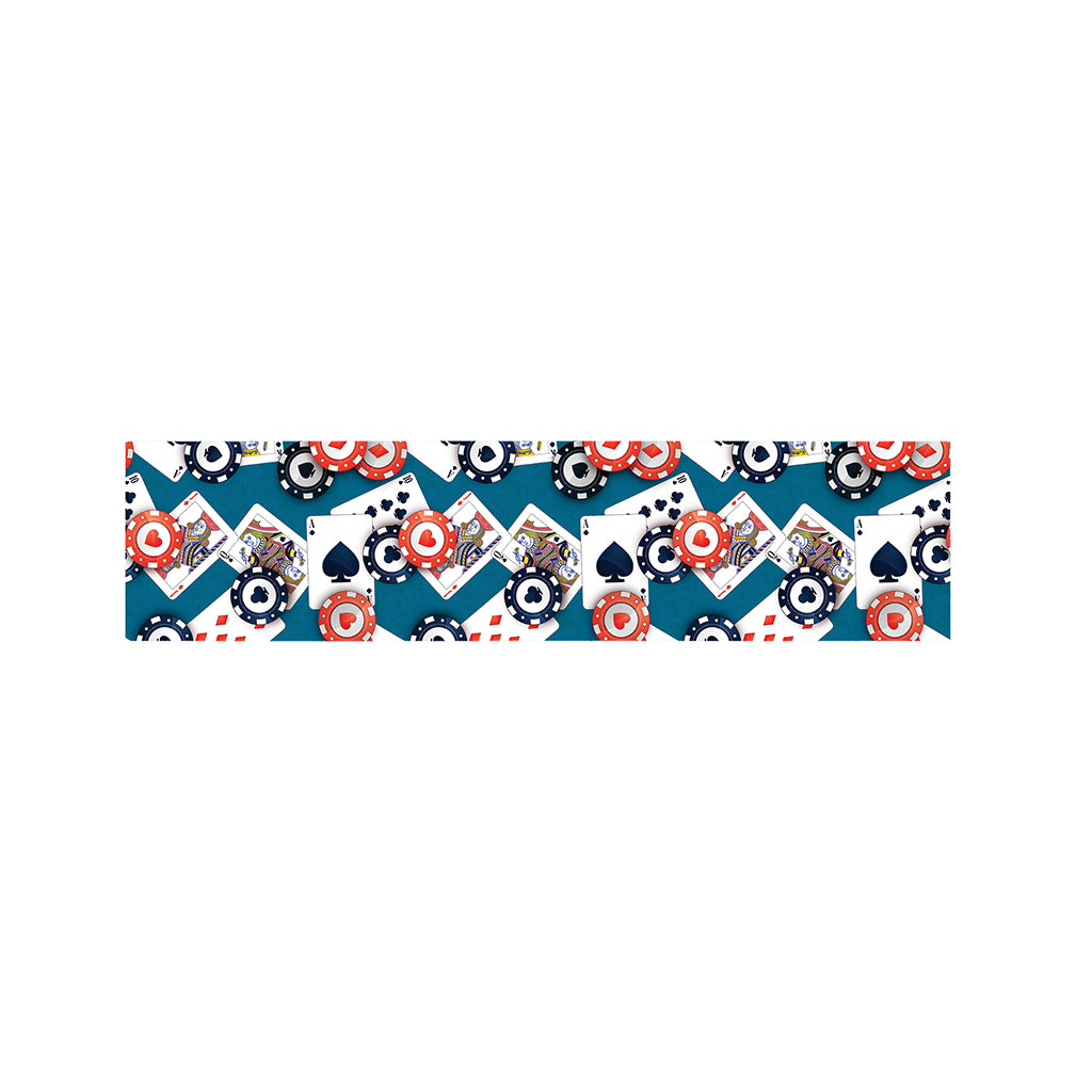 Casino Poker Pattern Print Bed Runner
