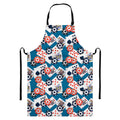 Casino Poker Pattern Print Bib Apron With Pocket