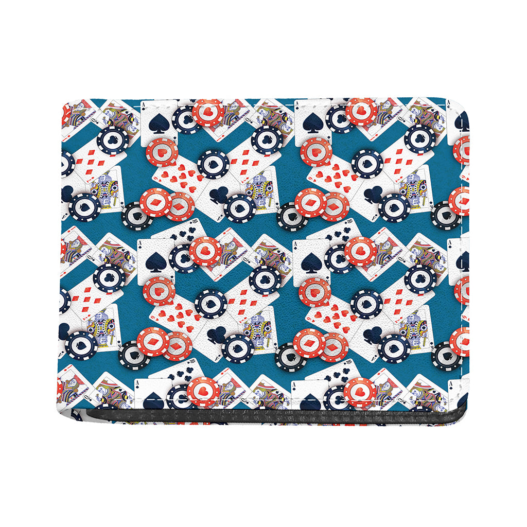 Casino Poker Pattern Print Bifold Wallet