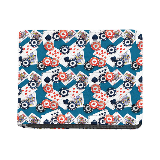 Casino Poker Pattern Print Bifold Wallet
