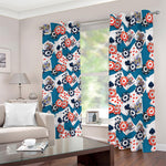 Casino Poker Pattern Print Blackout Grommet Curtains