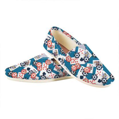 Casino Poker Pattern Print Casual Shoes