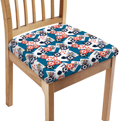 Casino Poker Pattern Print Chair Cushion Cover