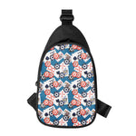 Casino Poker Pattern Print Chest Bag