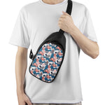 Casino Poker Pattern Print Chest Bag