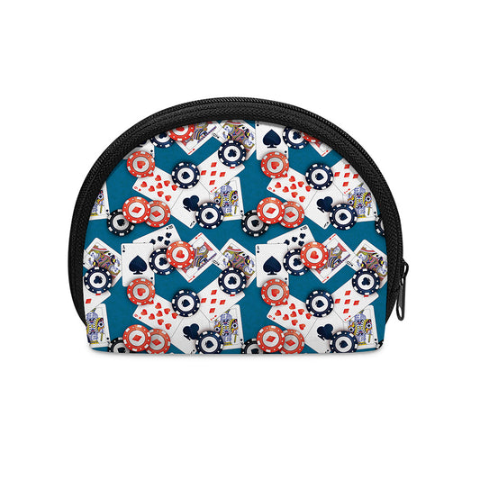 Casino Poker Pattern Print Coin Purse