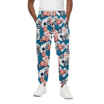 Casino Poker Pattern Print Cotton Pants