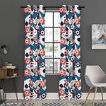 Casino Poker Pattern Print Curtain