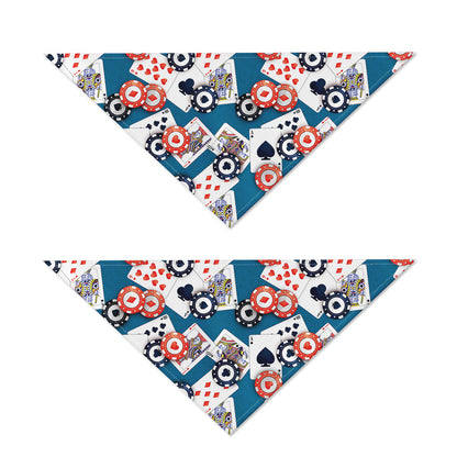 Casino Poker Pattern Print Dog Bandana
