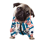 Casino Poker Pattern Print Dog Zip Up Hoodie