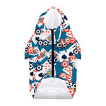 Casino Poker Pattern Print Dog Zip Up Hoodie