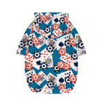 Casino Poker Pattern Print Dog Zip Up Hoodie