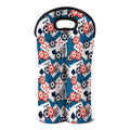 Casino Poker Pattern Print Double Neoprene Wine Tote