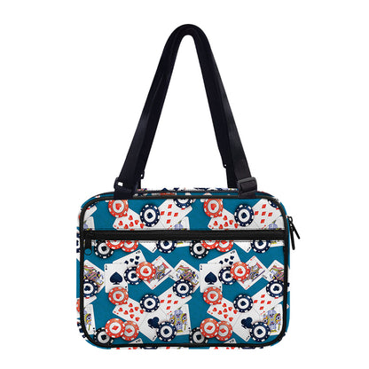 Casino Poker Pattern Print Double Strap Bible Bag