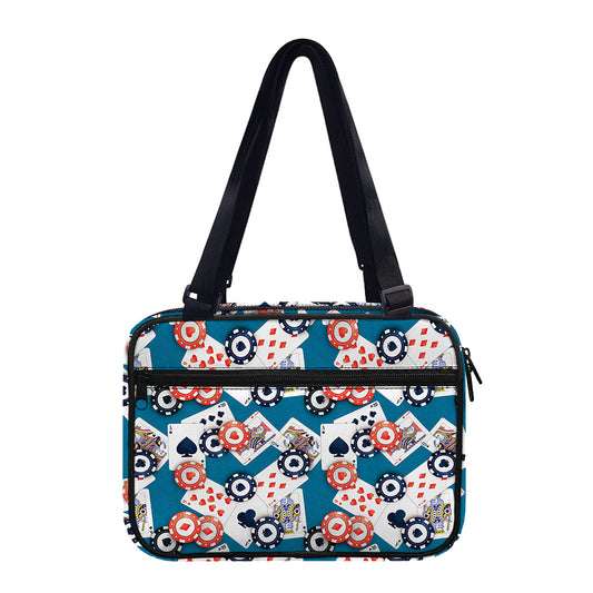 Casino Poker Pattern Print Double Strap Bible Bag