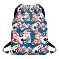 Casino Poker Pattern Print Drawstring Backpack
