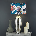 Casino Poker Pattern Print Drum Lamp Shade