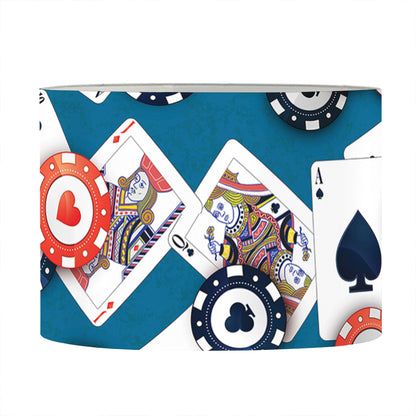 Casino Poker Pattern Print Drum Lamp Shade
