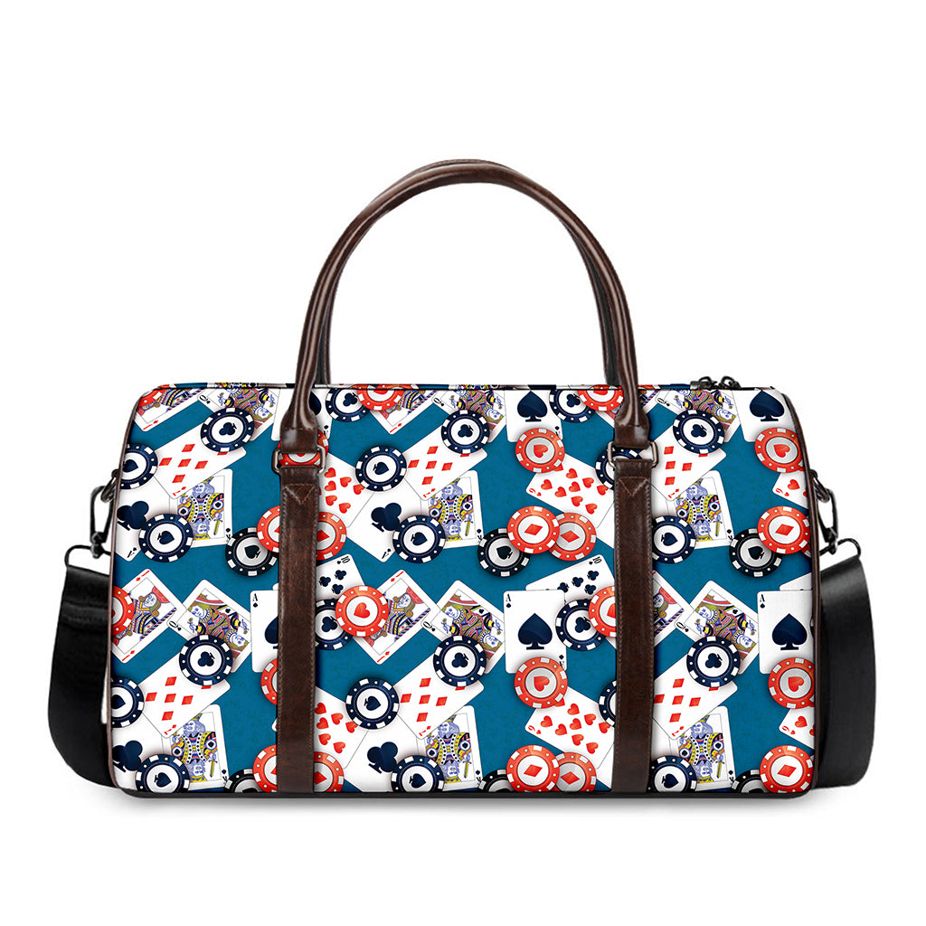 Casino Poker Pattern Print Duffle Bag