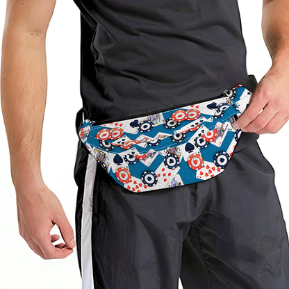 Casino Poker Pattern Print Fanny Pack
